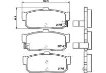 Rear brake pad set