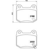 Rear brake pad set BREMBO - P 56 048