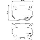 Rear brake pad set BREMBO - P 56 054