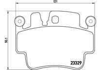 Rear brake pad set