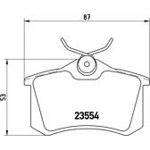 Rear brake pad set BREMBO - P 68 024