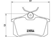 Rear brake pad set