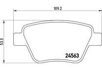 Rear brake pad set