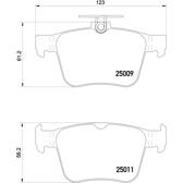 Rear brake pad set BREMBO - P 85 124X