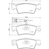 Rear brake pad set BREMBO - P 85 163