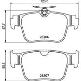 Rear brake pad set BREMBO - P 85 184