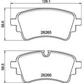 Rear brake pad set BREMBO - P 85 185