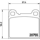 Rear brake pad set BREMBO - P 86 002