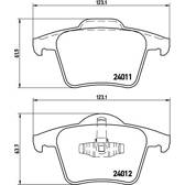Rear brake pad set BREMBO - P 86 019