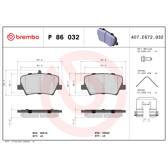 Rear brake pad set BREMBO - P 86 032