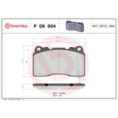 Remblokkenset voor BREMBO - P 09 004