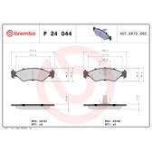 Remblokkenset voor BREMBO - P 24 044