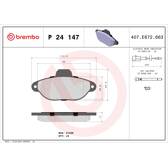 Remblokkenset voor BREMBO - P 24 147
