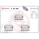 Remblokkenset voor BREMBO - P 30 056