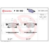 Remblokkenset voor BREMBO - P 59 092