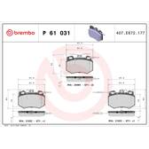 Remblokkenset voor BREMBO - P 61 031