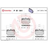 Remblokkenset voor BREMBO - P 61 041