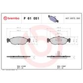 Remblokkenset voor BREMBO - P 61 051