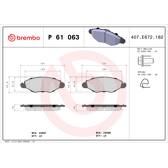 Remblokkenset voor BREMBO - P 61 063