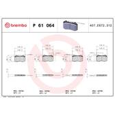 Remblokkenset voor BREMBO - P 61 064