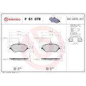 Remblokkenset voor BREMBO - P 61 078