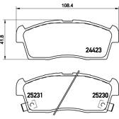 Remblokkenset voor BREMBO - P 61 108