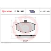 Remblokkenset voor BREMBO - P 68 005