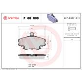 Remblokkenset voor BREMBO - P 68 008