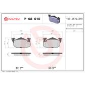 Remblokkenset voor BREMBO - P 68 010