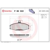Remblokkenset voor BREMBO - P 85 022