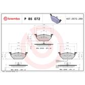 Remblokkenset voor BREMBO - P 85 072