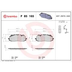 Brembo P 85 073 Remblokkenset, schijfrem - (4-delig