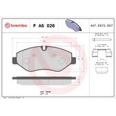Remblokkenset voor BREMBO - P A6 026