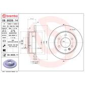 Set van 2 remschijven BREMBO - 08.9509.11