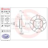 Set van 2 remschijven BREMBO - 08.5149.75