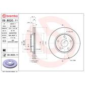 Set van 2 remschijven BREMBO - 09.B520.11