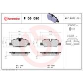 Set remblokken achter BREMBO - P 06 090