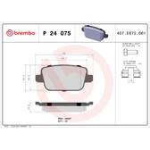 Set remblokken achter BREMBO - P 24 075
