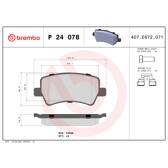 Set remblokken achter BREMBO - P 24 078