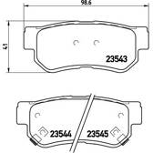 Set remblokken achter BREMBO - P 30 014
