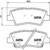 Set remblokken achter BREMBO - P 30 047