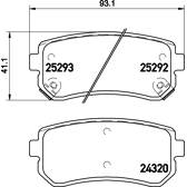 Set remblokken achter BREMBO - P 30 051