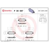 Set remblokken achter BREMBO - P 30 067