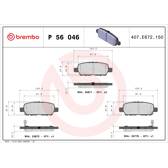 Set remblokken achter BREMBO - P 56 046
