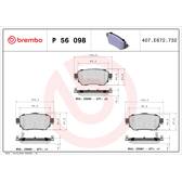Set remblokken achter BREMBO - P 56 098