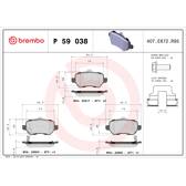 Set remblokken achter BREMBO - P 59 038