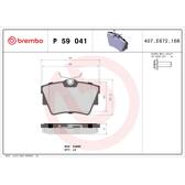 Set remblokken achter BREMBO - P 59 041