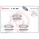 Set remblokken achter BREMBO - P 59 080