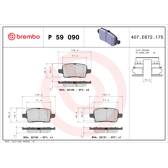 Set remblokken achter BREMBO - P 59 090