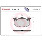 Set remblokken achter BREMBO - P 61 032